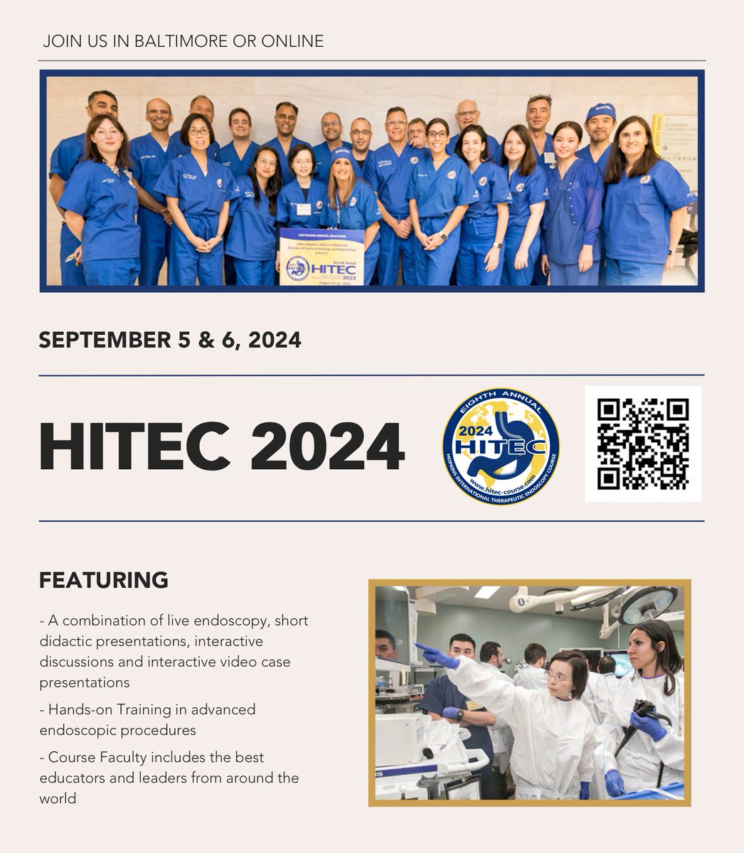 Mouen Khashab, MD, MASGE (@mouenkhashab) on Twitter photo Time is running out to register for #HITEC2024! Canāt make it to #Baltimore? Join us virtually! hitec-course.com
#Endoscopy #Gastroenterology #GI <a href="/ASGEendoscopy/">ASGE GI Endoscopy</a> <a href="/EndoscopyOA/">Endoscopy On Air</a> <a href="/HopkinsGIHep/">Johns Hopkins Gastroenterology & Hepatology</a> <a href="/HopkinsCME/">HopkinsCME</a> <a href="/MetabolicEndo/">Chris Thompson, MD</a> <a href="/Rex_colonoscopy/">Douglas K. Rex, MD</a> <a href="/thomas_rosch/">Thomas Rƶsch</a> <a href="/BeynaTorsten/">Torsten Beyna</a> <a href="/AmitMaydeo/">Amit Maydeo</a> Time is running out to register for #HITEC2024! Canāt make it to #Baltimore? Join us virtually! hitec-course.com
#Endoscopy #Gastroenterology #GI <a href="/ASGEendoscopy/">ASGE GI Endoscopy</a> <a href="/EndoscopyOA/">Endoscopy On Air</a> <a href="/HopkinsGIHep/">Johns Hopkins Gastroenterology & Hepatology</a> <a href="/HopkinsCME/">HopkinsCME</a> <a href="/MetabolicEndo/">Chris Thompson, MD</a> <a href="/Rex_colonoscopy/">Douglas K. Rex, MD</a> <a href="/thomas_rosch/">Thomas Rƶsch</a> <a href="/BeynaTorsten/">Torsten Beyna</a> <a href="/AmitMaydeo/">Amit Maydeo</a>