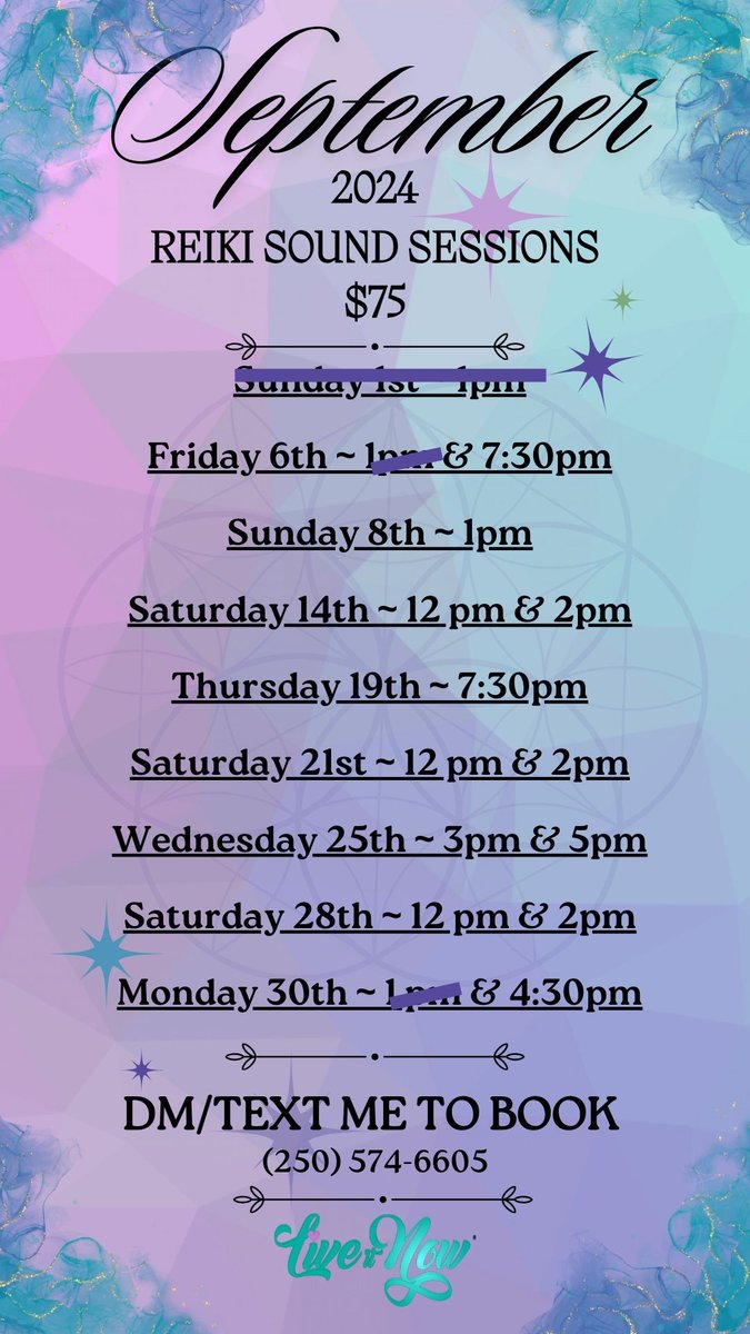 September Reiki Sound Sessions