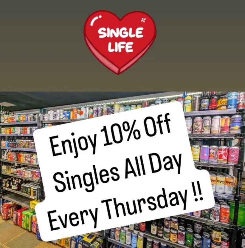 Try some beers you’ve always to taste without committing to an entire 4pk/6pk/12pk etc. #helloiamsingle