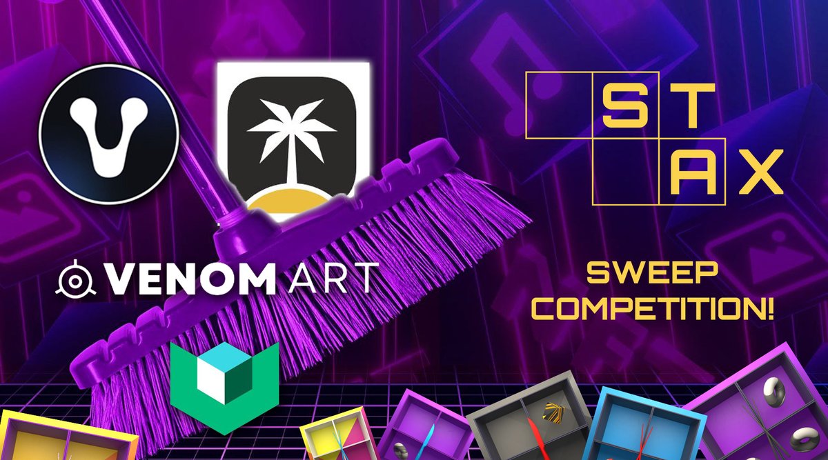 🟢STAX SWEEPS 🟢

STAX MEGA SWEEP Competition on $VENOM

The wallet with the most Floor Purchases in 14 days will be the winner! Best time to buy is NOW!

Prize 🏆
STAX SCORE 40 Mythical 

Get em
venomart.io/collection/0:c… &amp;
oasis.gallery/collection/0:c…

#VENOM $VENOM #NFT #STAX