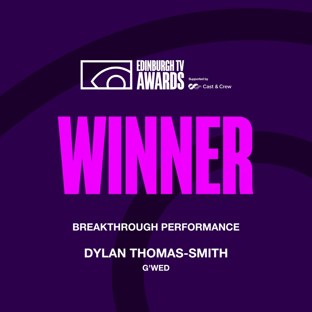 Dylan Thomas-Smith wins Breakthrough Performance at the 2024 Edinburgh TV Awards! 🥳✨