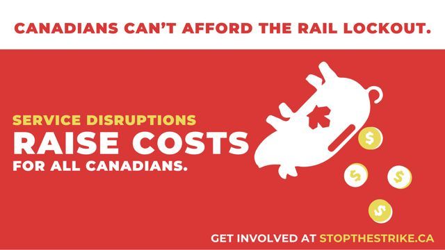 Canada's economy is grinding to a halt due to the rail lockout at CN and CPKC. Jobs are at risk, businesses are suffering, and our reputation is on the line. It's time for <a href="/stevenmackinnon/">Steven MacKinnon</a> &amp; the federal government to step in and #StopTheLockout now! 

#StopTheStrike #MoveOurGrain