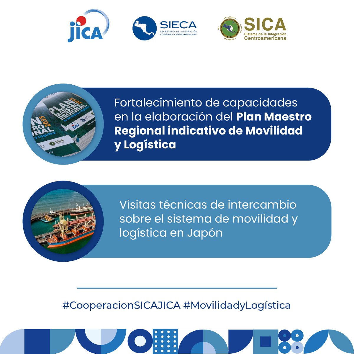 Con la colaboración de <a href="/sg_sica/">SICA - Sistema de la Integración Centroamericana</a>, <a href="/sg_sieca/">SIECA</a>, #COMIECO, <a href="/SECOSEFIN/">SECOSEFIN</a>, #COMITRAN y <a href="/jica_direct_en/">JICA - Japan International Cooperation Agency</a>, hemos fortalecido las capacidades en gestión logística y de transporte mediante un Plan Maestro de Movilidad y Logística 2025 y visitas técnicas a Japón.
Más en: facebook.com/share/p/UoaGr3…