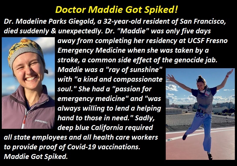 SolarMelt's tweet image. Doctor Maddie Got Spiked!
tinyurl.com/y22jeujp

#Veterans #GunControl #MAGA #Patriot #Patriots #GreatReset #Gold #Silver #Crypto #BitCoin #Covid #Jab #Vax #WEF #NWO #CFR #Trump #ClimateChange #Genocide #Democide