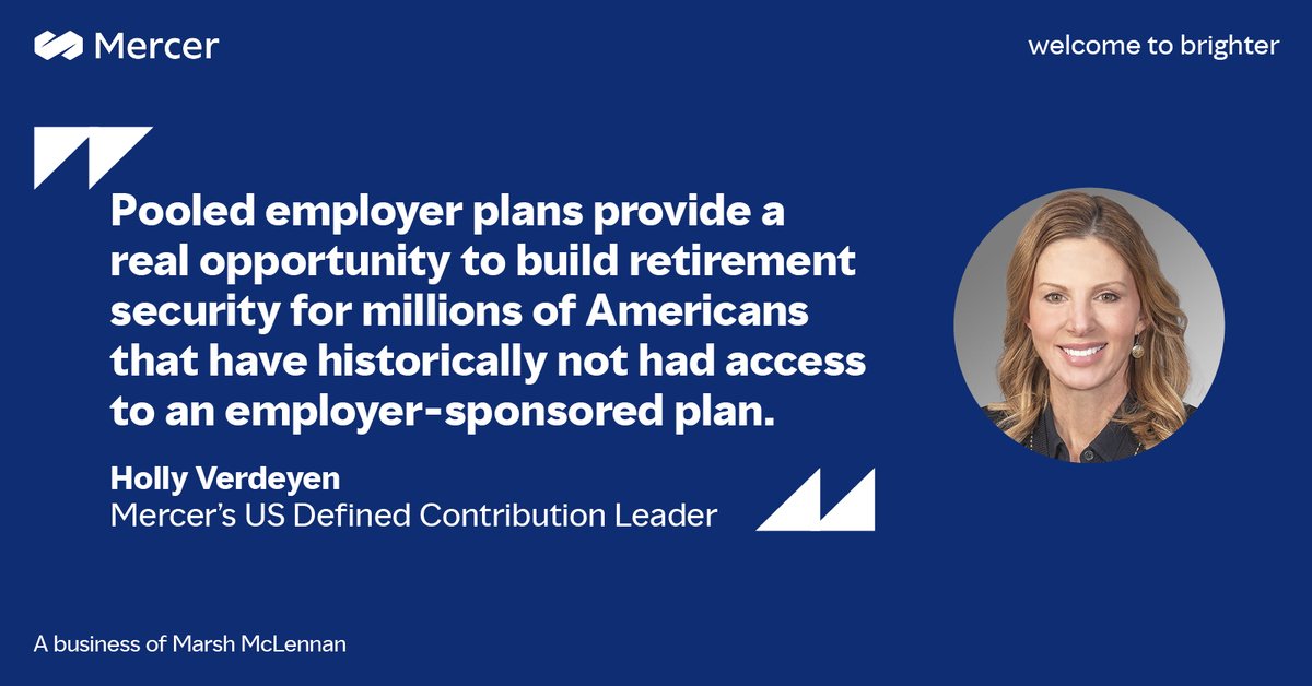 lee_gold_mer's tweet photo. [RELEASE] Mercer Wise 401(k) and Mercer Wise Pooled Employer Plan surpass $3.5 billion in US plan assets under management (AUM).  https://t.co/7ojhFYx1mC https://t.co/Ax5KI9O5dG