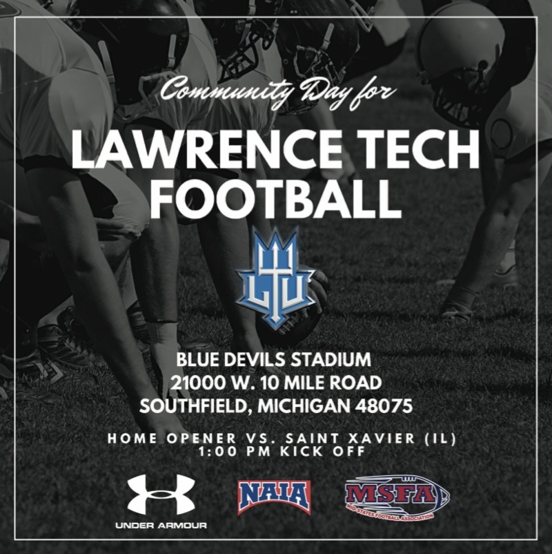 Make sure to go to our Home Opener for Community Day! The game will be held on September 7th at 1PM as we take on Saint Xavier University at the Blue Devils Stadium! #WeAreLTU #CommunityDay