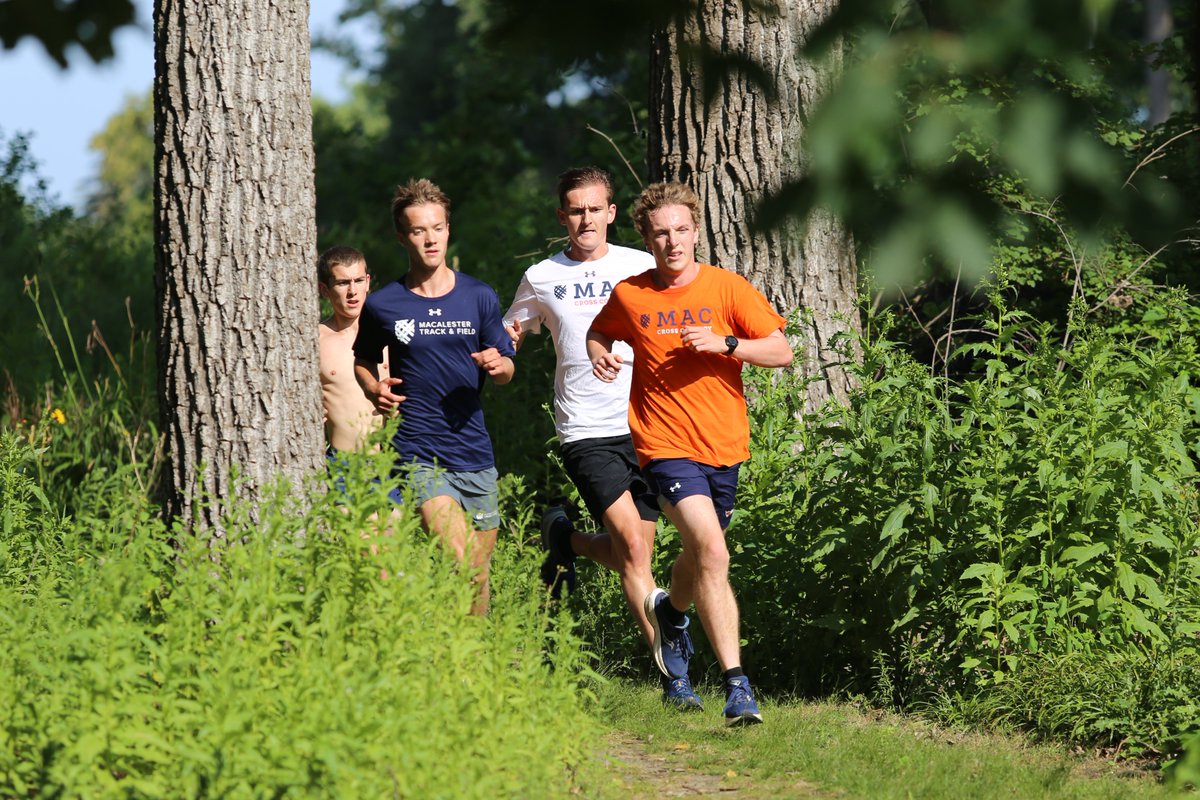 MacalesterScots's tweet photo. 𝗥𝗨𝗡, 𝗦𝗪𝗘𝗔𝗧, 𝗥𝗘𝗣𝗘𝗔𝗧! Our cross country teams hit the trails this morning for some repeats. The Scots are building up towards the season opener on Aug. 30! Go Scots! @macalesterwxc @macalestermxc #GoScots #heymac #MacIsBack https://t.co/FA8qcz4IHw