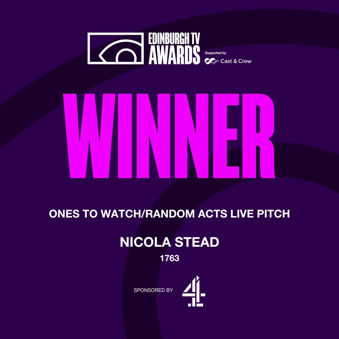 Our Ones to Watch + Random Acts Live Pitch winner is Nicola Stead! 🏆

Sponsored by <a href="/Channel4/">Channel 4</a>