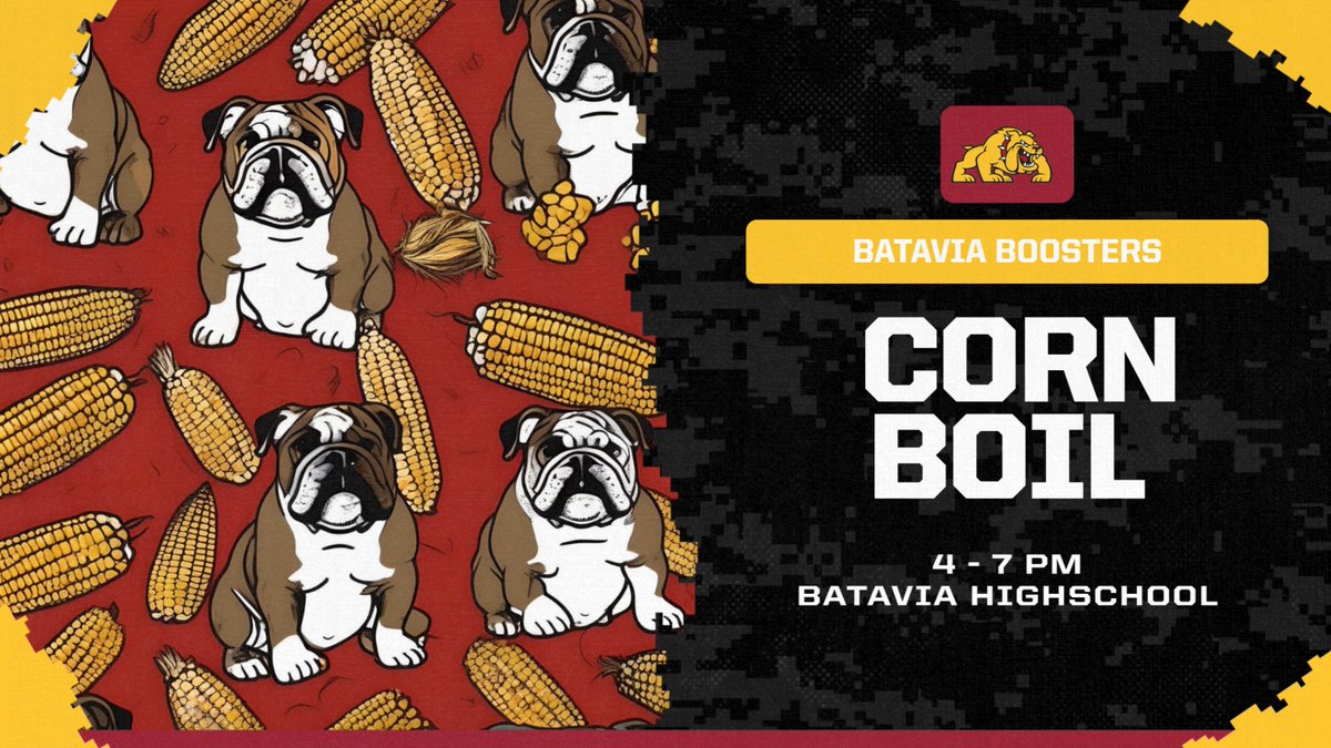 Dont forget to join us for the Corn Boil at Batavia High School tonight! Ticket link below.
🔗bataviabulldogboosters.org/events