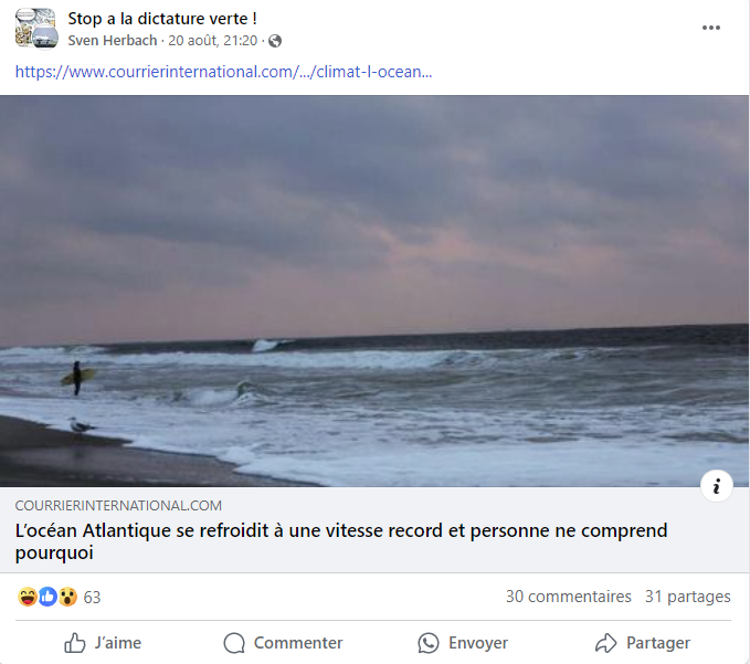 Nous avons la réponse de Courrier International qui se justifie en citant leur source (qui sont bonnes). Le journal n'a pas l'air d'avoir compris que c'est le titre et l'ambiguïté entretenue entre Océan Atlantique et Atlantique Equatoriale qui pose problème. Cette ambiguïté a