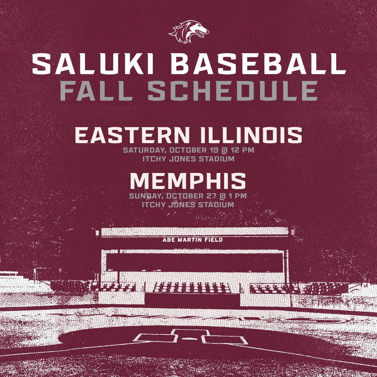 Mark your calendars Saluki fans, fall ⚾️ is just around the corner!

#RunWithUs | #DawgBall