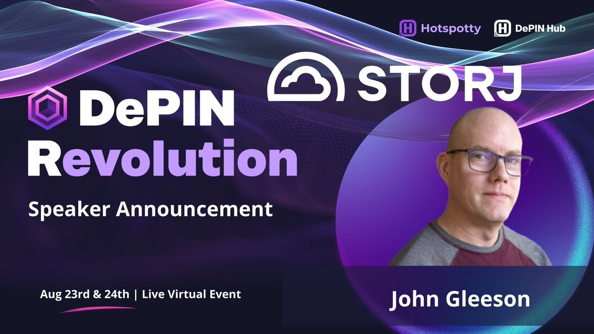 storj's tweet photo. Join us Aug 23-25 for the live virtual #DePINRevolution2024 with @HotSpotty, join 2.5K+ attendees changing the world 🌍@jggleeson @storj COO presents Aug 24 on distributed storage 🚀https://t.co/glzCIgpWau
Register with STORJ code for 50% off the $197. to attend🌟 https://t.co/jiDDvZlAjB