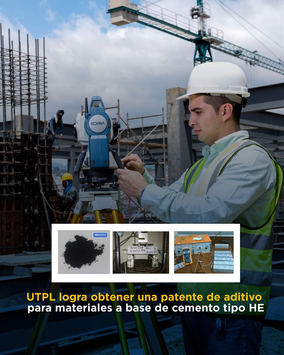 👏🏻 La <a href="/utpl/">🎓 UTPL</a>  logra una nueva patente! 🏗️✨ 
Un innovador aditivo que capta energía ⚡ mediante piezoelectricidad, revolucionando el futuro de la construcción. ➡️noticias.utpl.edu.ec/utpl-obtuvo-un…