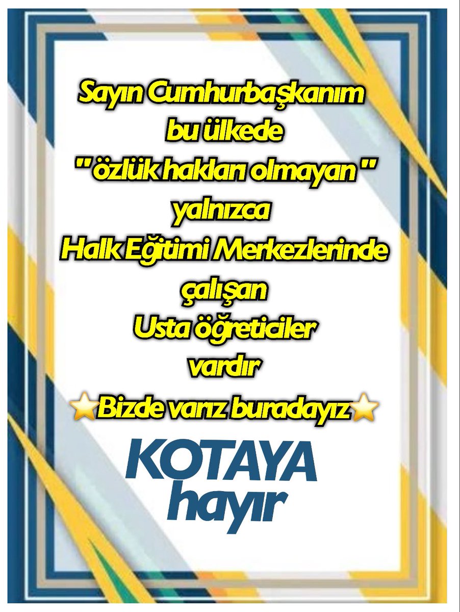 Kotaya hayır

<a href="/RTErdogan/">Recep Tayyip Erdoğan</a> <a href="/AsuKaya80TBMM/">Dr.Asu Kaya</a>
<a href="/Yusuf__Tekin/">Yusuf Tekin</a> 
#USTAogreticiyeHAKyokKOTAvar