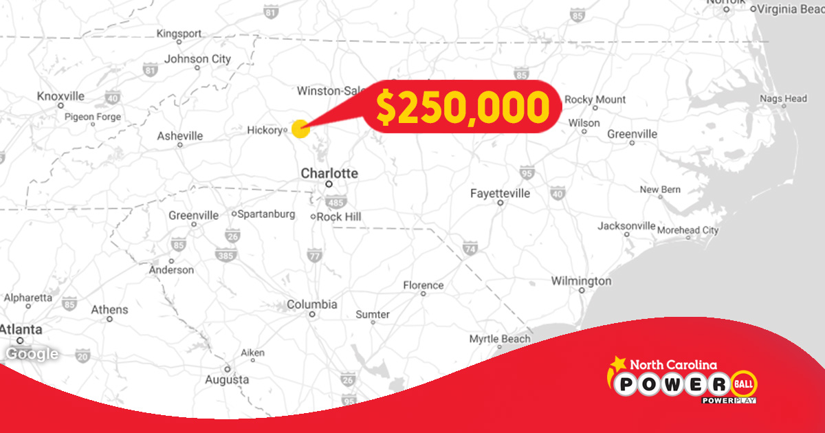nclottery's tweet image. Coleman Dollarhide of #Conover took a chance on a #Powerball ticket and won a $250,000 prize! His Online Play ticket matched four white balls and the Powerball to win $50,000, which increased to $250,000 when the 5X multiplier hit. Congrats, Coleman! bit.ly/46VDT4K