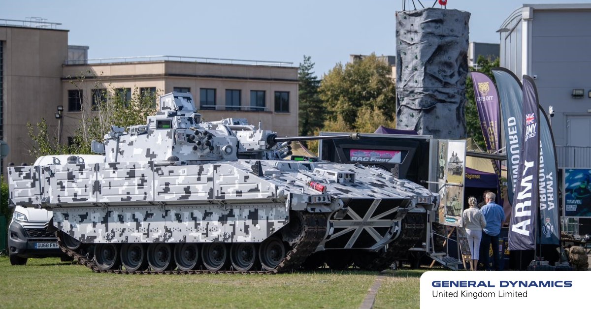gduknews's tweet photo. We had a lovely time supporting the @BritishArmy at the #BritishMotorShow. ICYMI there #AJAX will be making a special appearance at @SilverstoneUK Aug 23-25. #GDUKinnovation https://t.co/vc1jZV5Trt