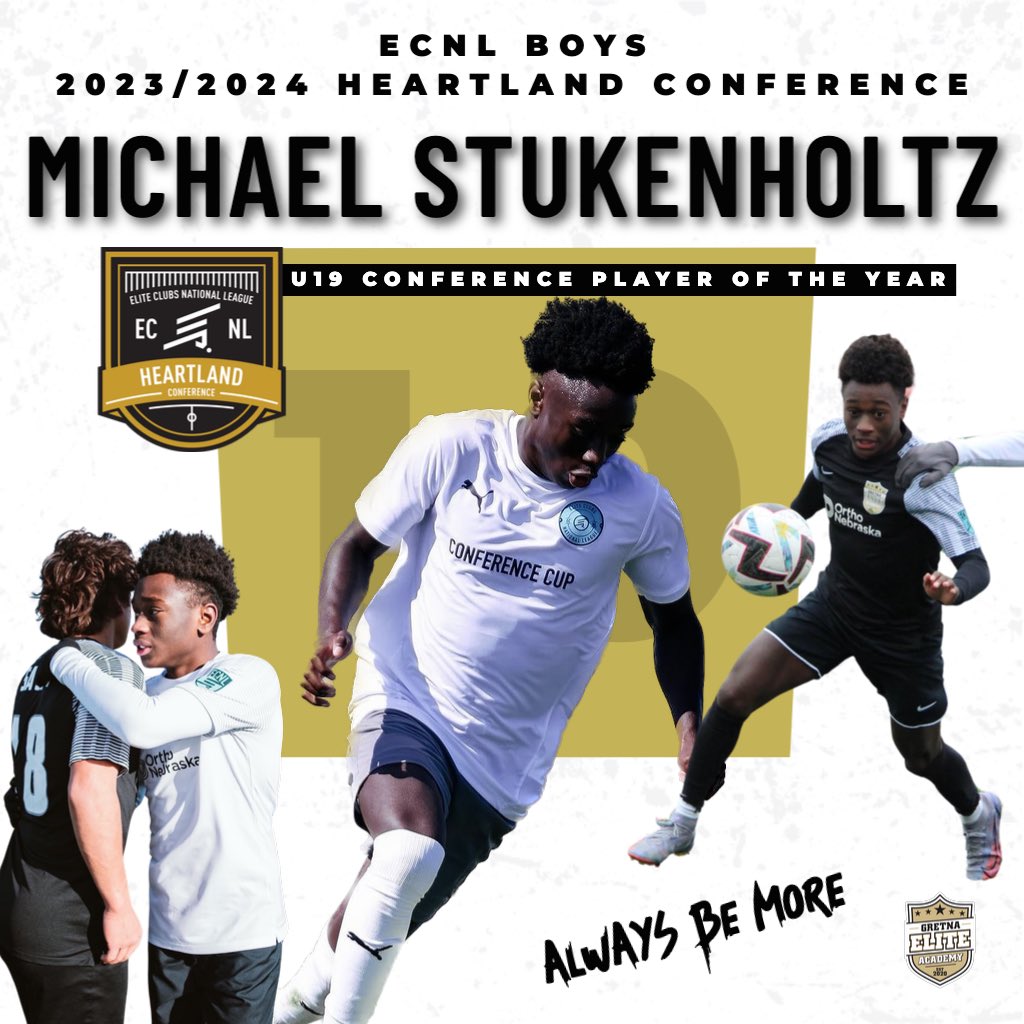 Represented 🔥

A program first as <a href="/MichaelxStuk/">Michael Stukenholtz</a> has been named <a href="/ECNLboys/">ECNL Boys</a> Heartland Conference U19 Player of the Year  ✅

Well done Mikey. We are very proud of your accomplishment 🙌🏻

Always. Be. More. 

#GEAECNL #AlwaysBeMore #BeElite