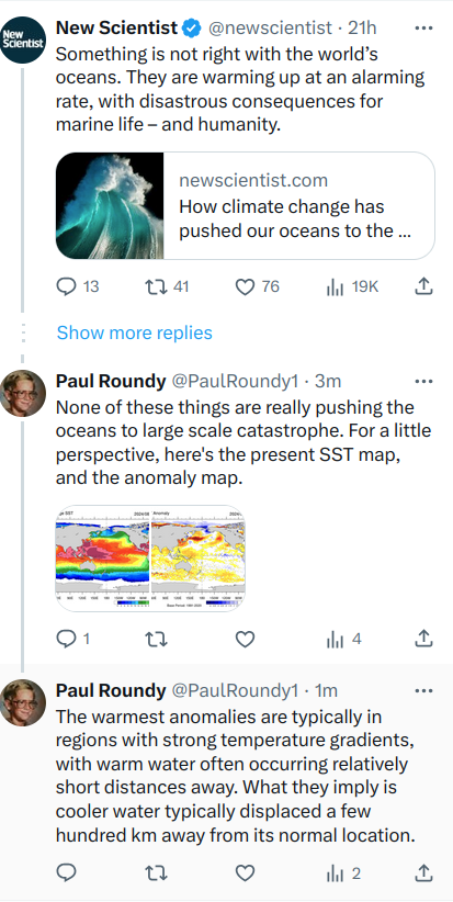 MikeChillit's tweet photo. #HottestEver π€‘π€‘π€‘
Important points. The climate centered grabbers we see are published by outlets that have no scientific expertise and are not in published to make factually correct statements. They are clickbait farmers looking for a quick nickle.
But it is still difficult to figure out which are the rats and which are the cats in some instances because a number of government agencies continue to dabble in the clickbait game.
Shame on them.