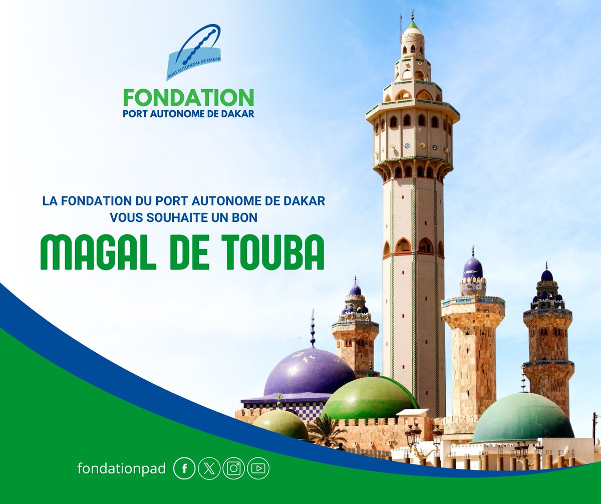 fondationpad's tweet photo. BON MAGAL avec la Fondation Port Autonome de Dakar
#18Safar #magaltouba2024 #agirpourlemieuxetredetous https://t.co/EmXAj5FMbi
