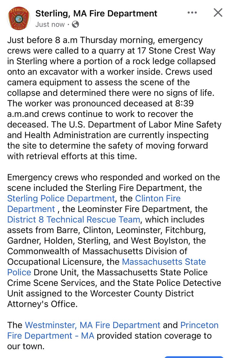 Sterling Fire Department tweet media