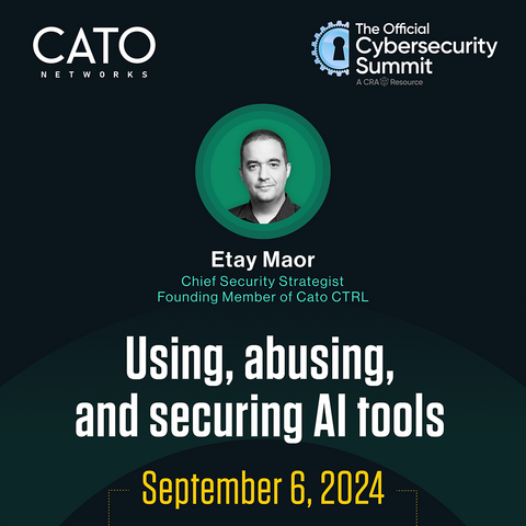 jvg1977's tweet photo. Coming to The @CyberSummitUSA? Don’t miss Etay Maor, Chief Security Strategist at Cato Networks and Founding Member of Cato CTRL, as he explores how #AI tools are transforming #cybersecurity. 

Ready to gain insights from one of the industry’s experts? https://t.co/6gnAtcoSzM