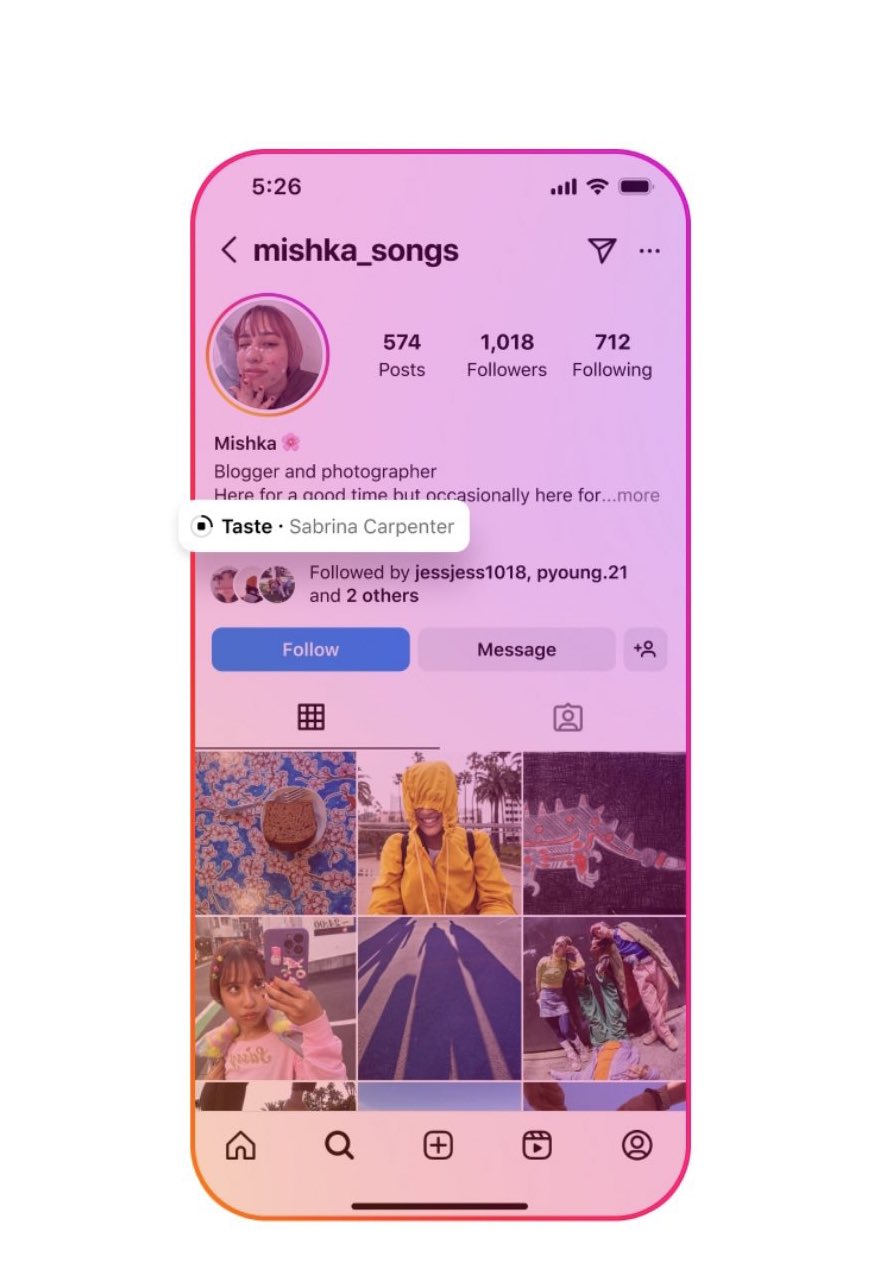 Instagram Profile Cards QR codes MySpace profile songs feature content creators