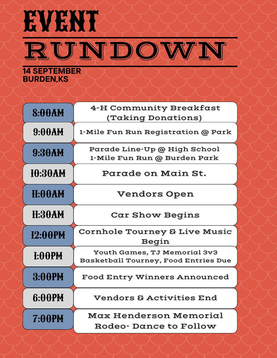BurdenDayz's tweet photo. Burden Dayz tentative schedule!! Join us on the BIG DAY- September 14th! https://t.co/5s7i3i11ZR