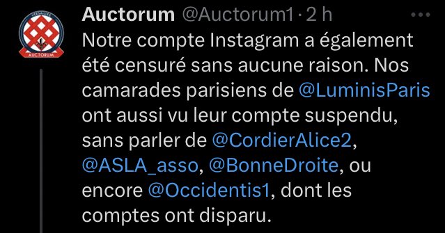 ParreirRicardo's tweet photo. Iels propagent des messages racistes, homophobes, transphobes, islamophobes, suprémacistes blancs, et quand leurs comptes Insta tombent, ça pleure grave. On est toujours dans une démocratie, et le racisme est un délit, pas une opinion.
#fascistes #supportLGBT https://t.co/QaHro02C8p