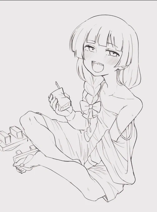 配信で描いたきくりちゃん
#ぼっち・ざ・ろっく 