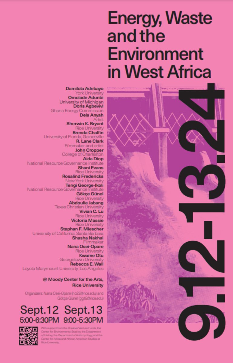 How have West African societies historically responded to environmental challenges? Register now for a groundbreaking conference with global experts, including keynote Omolade Adunbi. Explore energy, waste, and environmental solutions, 9/12-13 ewewa.org #RiceSocSci