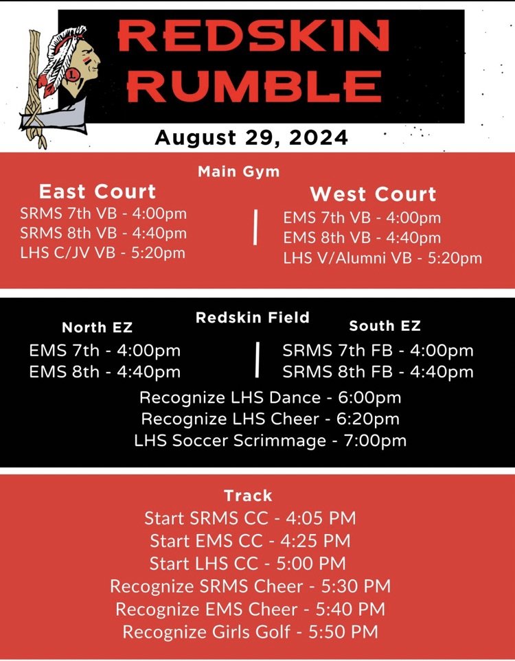 Let's get Ready to Rumble! Come and get a preview of all our Fall Sports USD 480 Teams at LHS on Thursday starting at 4:00PM.