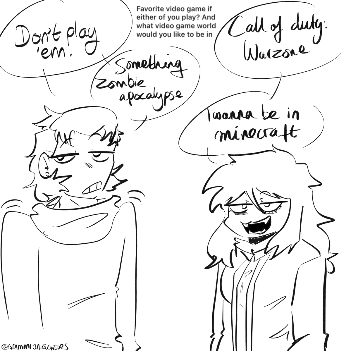 grimmijaggers's tweet photo. Answered some questions about my MHA OCs, Inuchi (man) and Zaiaku (woman)
Feel free to ask more if you wanna 
#inuchi #zaiaku #oc #mhaoc #mha #mhaocart #mhaocs #ocs #qna #sketches 
1/3 https://t.co/5xn7mpNsY9