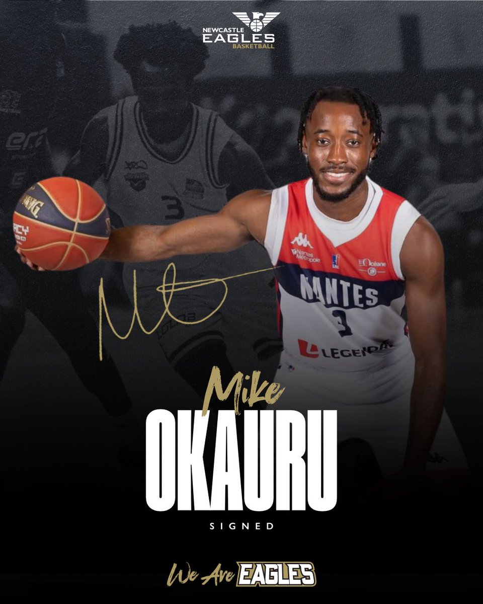 𝗠𝗜𝗞𝗘 𝗖𝗭𝗘𝗖𝗛, 𝗢𝗡𝗘 𝗧𝗪𝗢 𝗧𝗛𝗥𝗘𝗘! 🎤

✍️ Bringing European experience to the club from Czechia and France, we're excited to welcome guard Mike Okauru (<a href="/mokauru0/">Mike Okauru</a>).

🔗 Read the full story at newcastle-eagles.com/news/mike-czec…

#WeAreEagles #ENBL