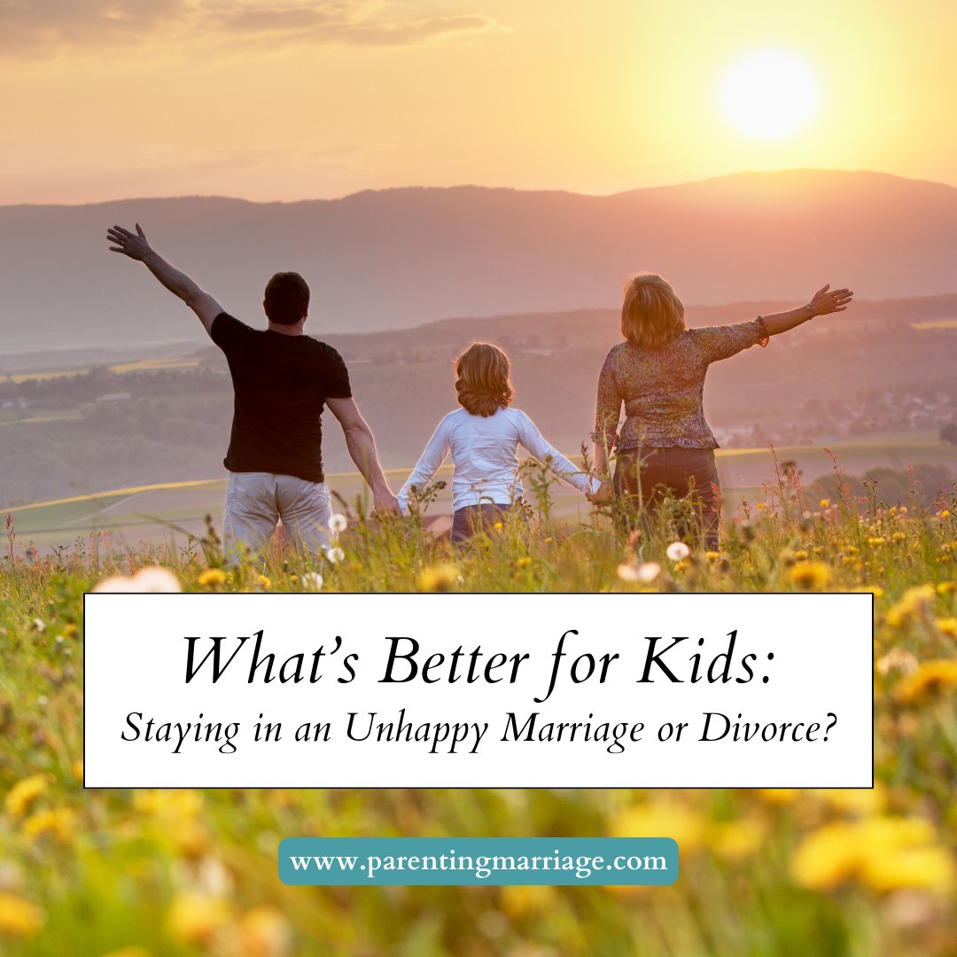 ChangingMarriag's tweet photo. Wondering what's better for kids: staying in an unhappy marriage or getting a divorce? 🤔 

If you get along well enough to live together, you may want to consider checking out the Parenting Marriage concept. It’s an awesome alternative to staying unhappily or divorcing. https://t.co/dd7yFCLPIh