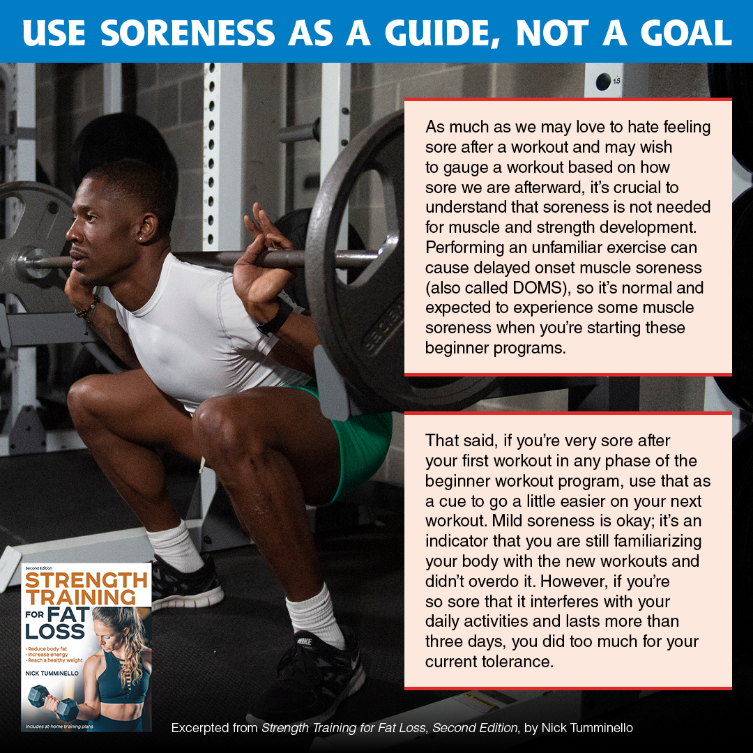 Human_Kinetics's tweet photo. Did you know soreness isn't an indicator of muscle growth? Why you should use soreness as a guide and not a goal. Learn more in Strength Training for Fat Loss: https://t.co/yxp10yRP7i
#stregthtraining #soreness https://t.co/Wr47ssohAL