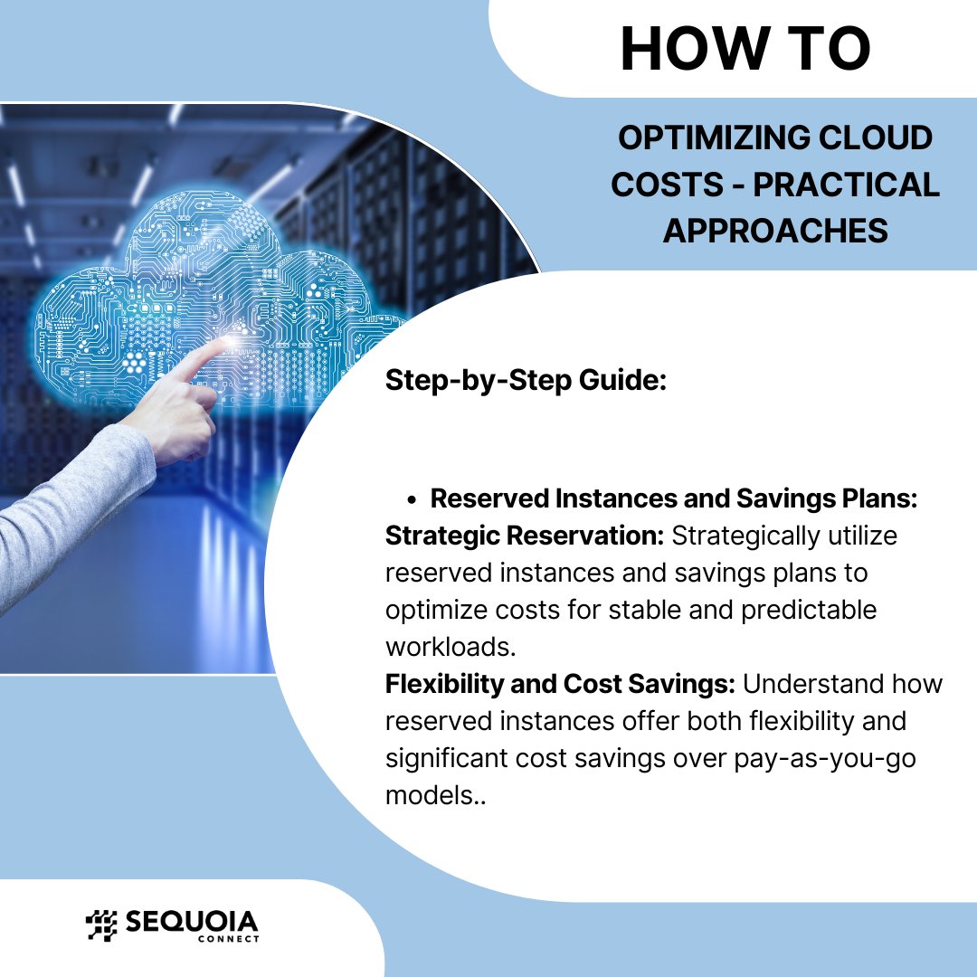 SequoiaConnect's tweet image. Optimize your cloud costs like a pro! Follow our step-by-step guide on resource tagging, strategic reservation usage, and effective scaling strategies to ensure cost efficiency in your cloud infrastructure. ☁️💸 #SequoiaConnect #CloudCostOptimization #TechHowTo