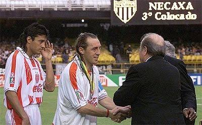 LineaDeGol2020's tweet photo. El Necaxa fue el equipo mexicano en participar en el primer mundial de clubes disputado en Brasil, en el año 2000. https://t.co/UEU8WoH3ji