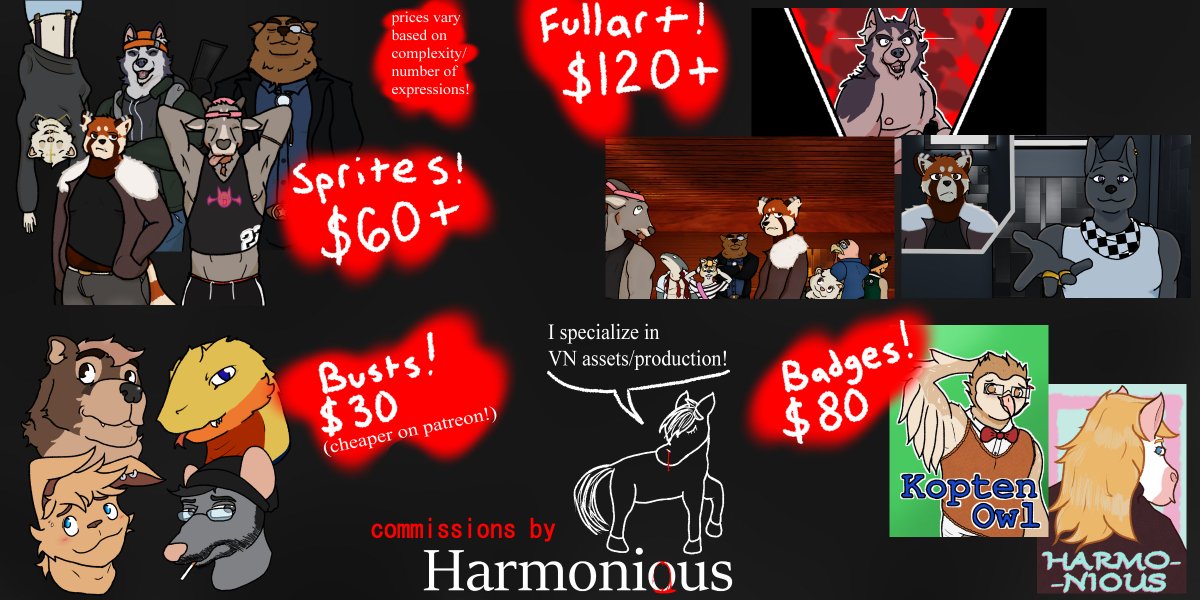 Harmoyena's tweet photo. Opening up for commissions, 3 slots to start with! If you're interested or just have any questions, please feel free to DM me! https://t.co/aYBaAkxnyR