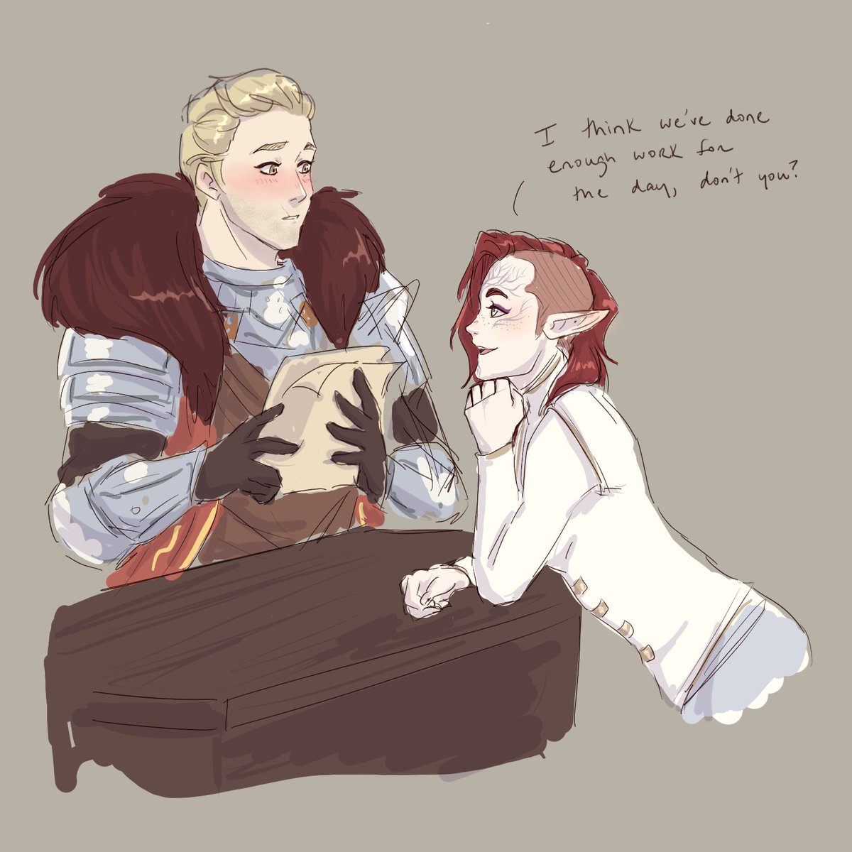 realizing i have the proclivity to give the puppy men fiery alt elf mage girlfriends
#DragonAge #FanfriDAys