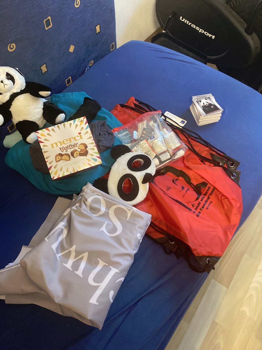 MaltusPanda's tweet image. Höcke-Drecksack- check!
#Pandarmy-Transparent- check!
Pandamaske- check!
Aufkleber- check!
Wechselklamotten- check!
zuckerhaltiger Reiseproviant - check!
Zahnbürste-check!
Kuschelpanda- check!
Alles bereit für die große #Gegendemo in #Mainz gegen Helios vor #BioNTech #MZ2308