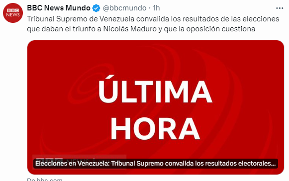 EDaniel_R_Silva's tweet photo. @OrlvndoA Mira el de la BBC (en español) que también lo escribieron muy tibio. https://t.co/2sgLouERbJ