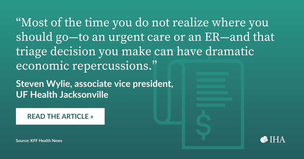 IHAConvene's tweet image. Consumer advocates warn hospitals may steer patients to costlier ER care for profit, but experts argue #ValueBasedPayment models encourage more cost-effective treatment. Read the full KFF Health News article: hubs.li/Q02LCP3Y0