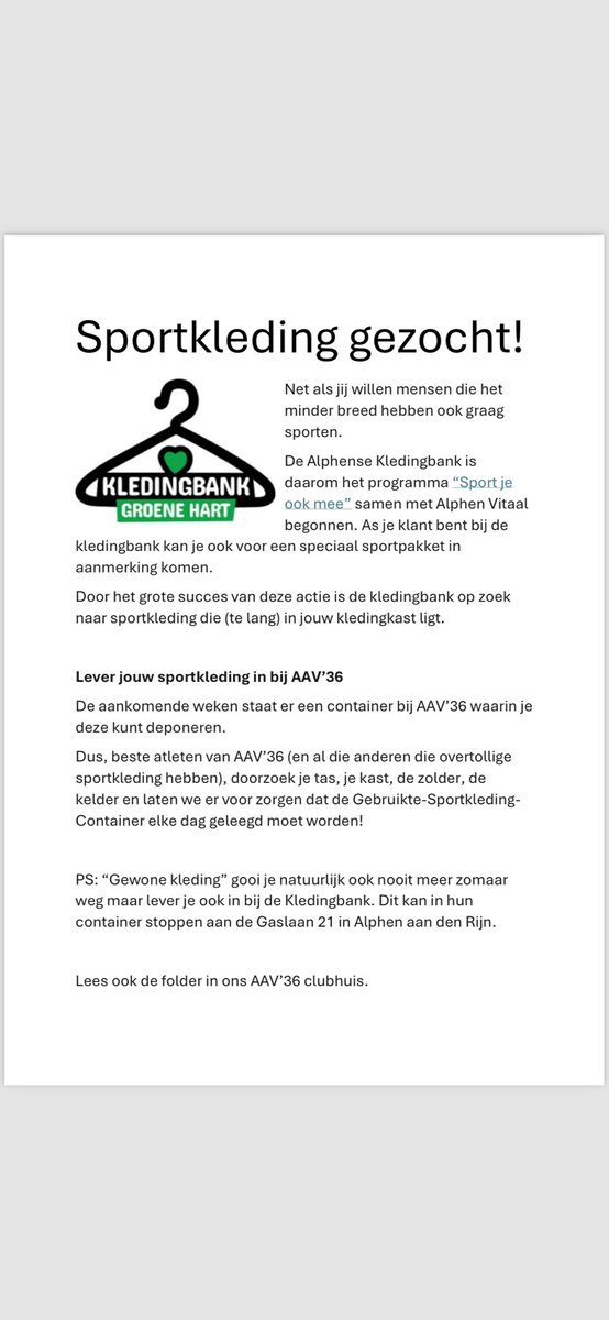 Volg het initiatief van <a href="/AAV36NL/">AAV'36</a> ❣️