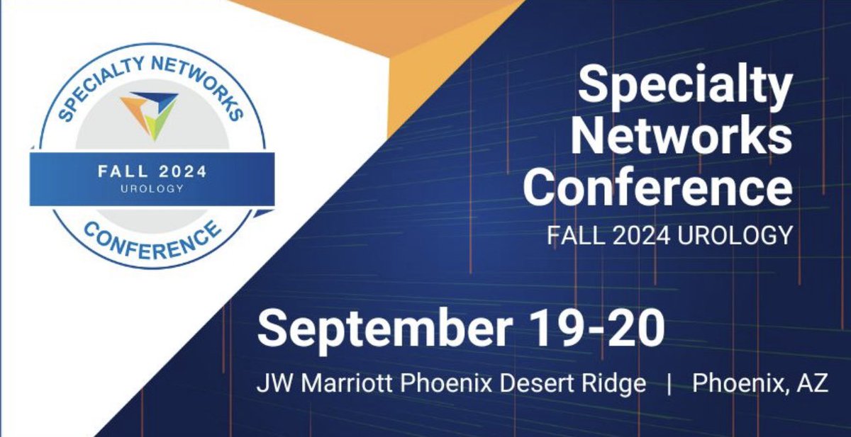 Specialty Networks (@specialtynet) on Twitter photo Limited spots are still available to attend! Join us at our largest #urology event of the year. The deadline to register for the National Urology Conference is TODAY – August 22nd​. Contact us at k.odonnell@specialtynetworks.com if you are interested in attending. Limited spots are still available to attend! Join us at our largest #urology event of the year. The deadline to register for the National Urology Conference is TODAY – August 22nd​. Contact us at k.odonnell@specialtynetworks.com if you are interested in attending.