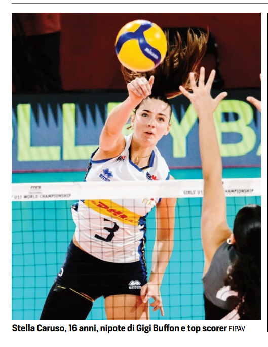 vpauluzzi's tweet photo. C'est chose faite, Stella Caruso, nièce de Gigi, défend les couleurs de l'Equipe d'Italie de Volleyball, elle dispute actuellement les Mondiaux U19 et est la meilleure marqueuse de son équipe.

La légende continue 👏👏👏 https://t.co/soaYnhYcUB