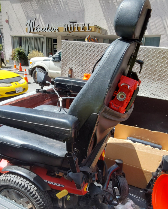 hdizz___'s tweet photo. Here are photos of wheelchairs and walkers Mayor's Breed's teams stole from disabled homeless people in recent weeks as part of her crackdown on homeless encampments. 49% of homeless people in SF have disabilities. https://t.co/s6feuauqIk
