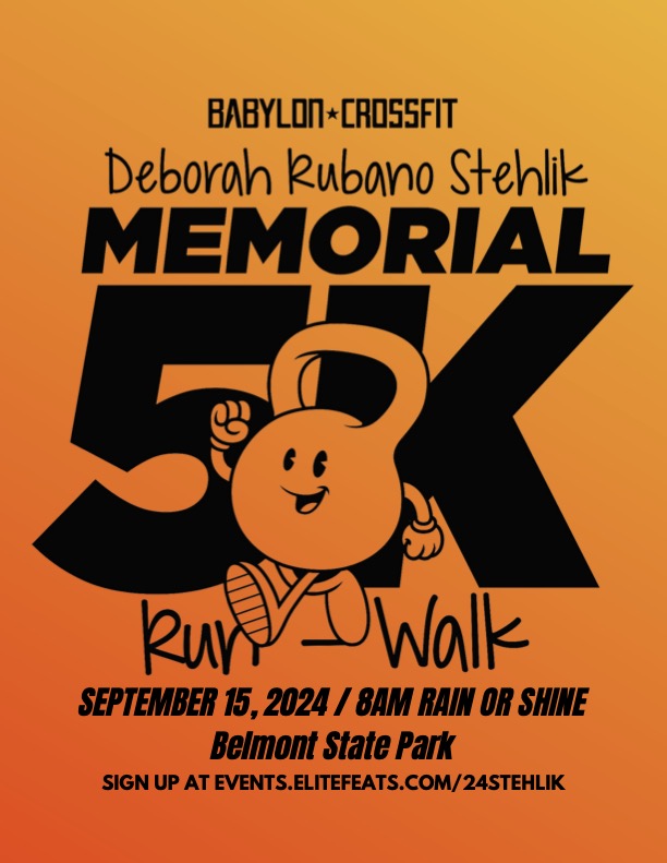 Come join the Music Dept for the 2nd Annual Deborah Rubano Stehlik Memorial 5K on Sunday, September 15 at Belmont Lake State Park!  Organized by Babylon Crossfit, all profits will sponsor a scholarship that will benefit graduating BHS students. Registration link in bio!