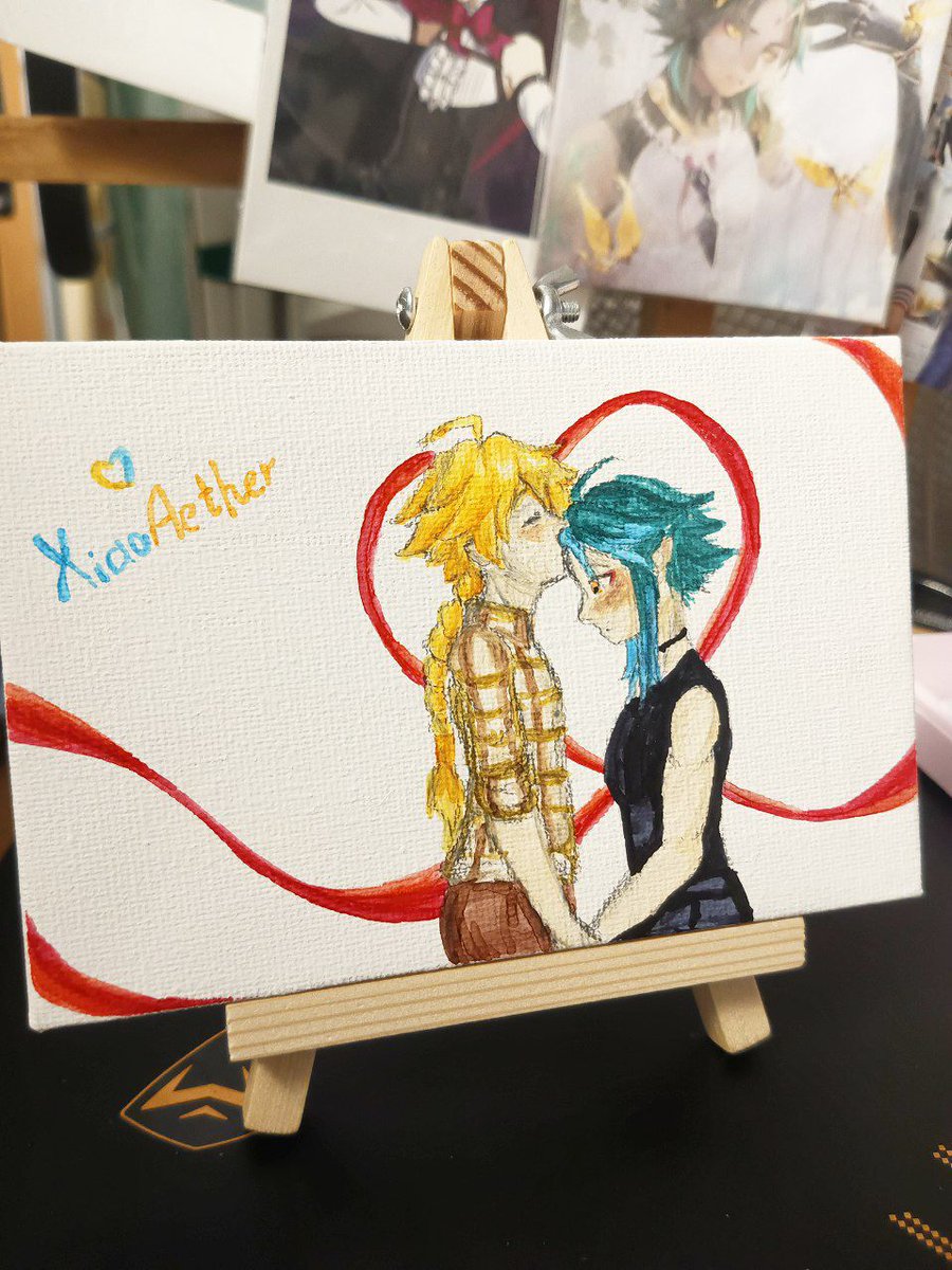 I've had such a small canvas at home for a long time and it's only now that it's finally been used. And of course there's Xiao and Aether, my favorites 

#genshin_impact
#Xiao
#Aether
#XiaoAether
#Xiaother
