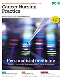 🎉 Exciting news! Siobhan John, Lynch Nurse Facilitator at <a href="/SWGenomics/">NHS SW Genomic Medicine Service Alliance</a> , has been featured in the latest issue of #CancerNursingPractice (Vol 23, Issue 4). Her article on supporting patients undergoing genomic testing for #LynchSyndrome is on the cover! 🌟