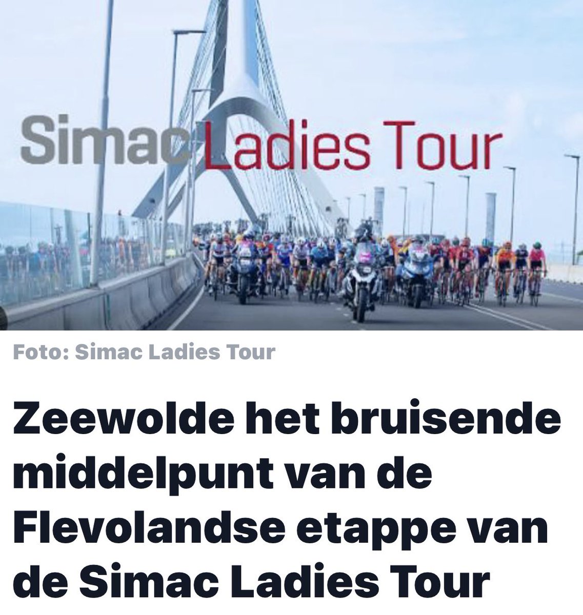 Zeewolde het bruisende middelpunt van de Flevolandse etappe van de Simac Ladies Tour zeewolde-actueel.nl/nieuws/sport/3… #zeewoldeactueel <a href="/gemzeewolde/">Gemeente Zeewolde</a> <a href="/zeewolde_online/">zeewolde_online</a>